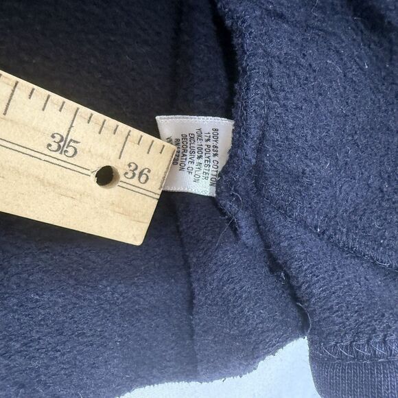 VTG Converse One Star Mens Jacket Navy Blue Full Zip Size Small Made In USA - Picture 9 of 16